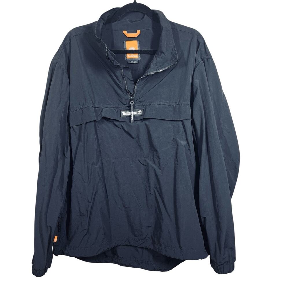 Timberland Black Men's Hooded Pullover Windbreaker size XXL